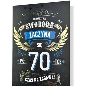 Karnet B6 Urodziny 70