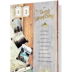 Karnet B6 Urodziny (wymienne cyfry)