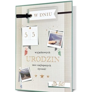 Karnet B6 Urodziny (wymienne cyfry)