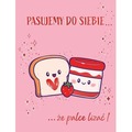Karnet B6 Walentynki - Tost z dżemem