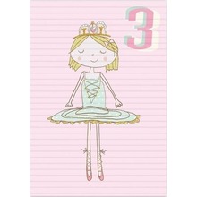 Karnet B6 z kopertą Urodziny 3 dziewczynka
