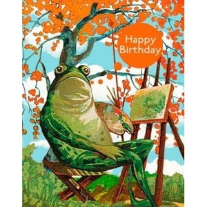 Karnet B6 z kopertą Urodziny Żaba malarz