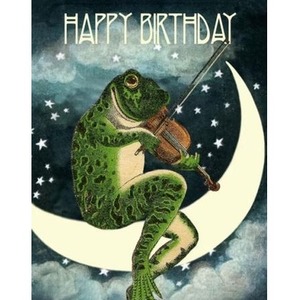 Karnet B6 z kopertą Urodziny Żaba na Księżycu