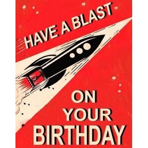 Karnet B6 z kopertą Urodziny Rakieta