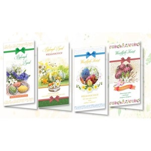 Karnet DL De Lux Wielkanoc świeckie MIX (10szt.)