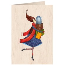 Karnet drewniany C6 + koperta Święta Kobieta
