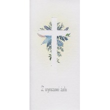 Karnet Kondolencje DL KON02 - Krzyż