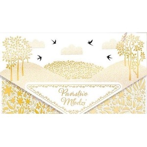 Karnet koperta A5 Ślub Złota łąka