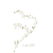 Karnet Ślub DL S16 - Białe kwiaty