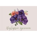 Karnet - Najlepsze życzenia - fioletowa
