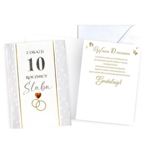 Karnet Rocznica ślubu 10