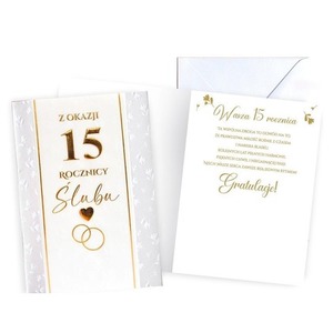Karnet Rocznica ślubu 15