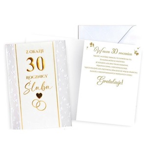 Karnet Rocznica ślubu 30