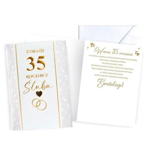 Karnet Rocznica ślubu 35