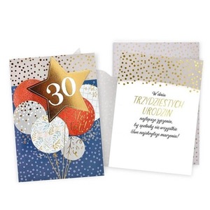 Karnet Urodziny 30