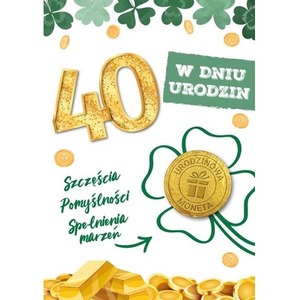 Karnet urodziny 40