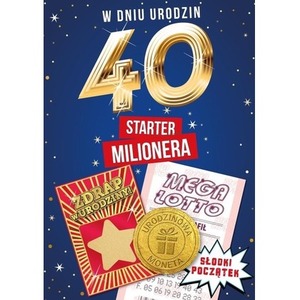 Karnet urodziny 40
