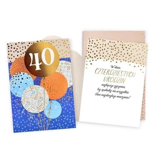 Karnet Urodziny 40