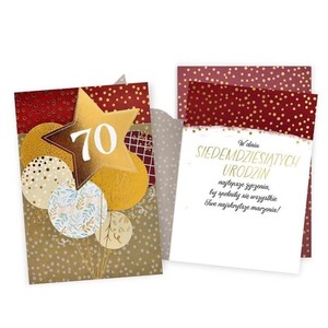 Karnet Urodziny 70