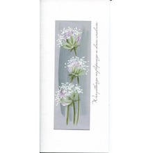 Karnet Urodziny DL U03 - Białe kwiaty