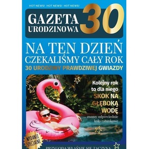 Karnet Urodziny gazeta 30