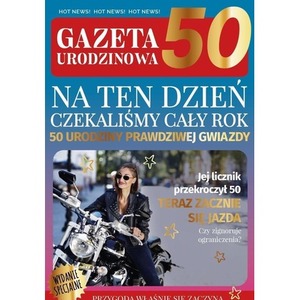 Karnet Urodziny gazeta 50