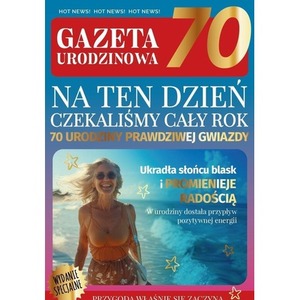 Karnet Urodziny gazeta 70