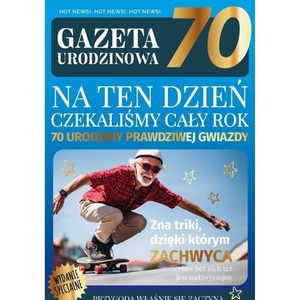 Karnet Urodziny gazeta 70