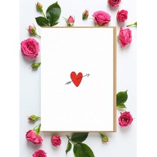 Karnet Walentynki - Serce