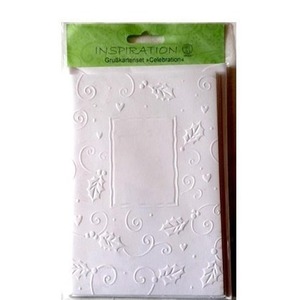 Karnety tłoczone + koperty 5szt Jemioła