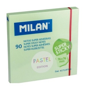 Karteczki samoprzylepne 76x76mm 90K pastel zielony