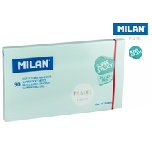 Karteczki samoprzylepne niebieski Milan super sticky pastel 127 x 76, 90 sztuk