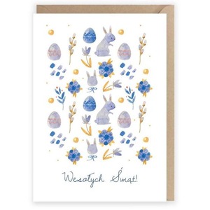 Kartka okolicznościowa Niebieska, eko koperta K093