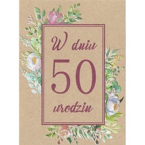 Kartka okolicznościowa Urodziny 50