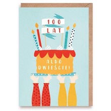 Kartka urodzinowa 100 lat, albo dwieście, eko