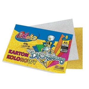 Karton brokat A5 210g 8 kartek mix
