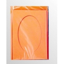 Karty passepartout prostokąt pomarańcz 10,5x15cm