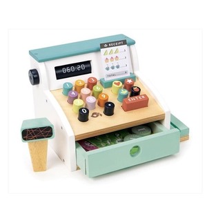 Kasa sklepowa drewniana ze skanerem