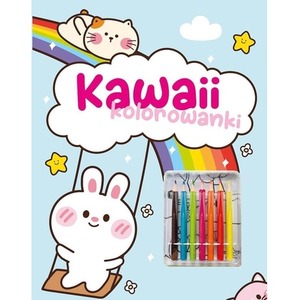 Kawaii kolorowanki niebieska