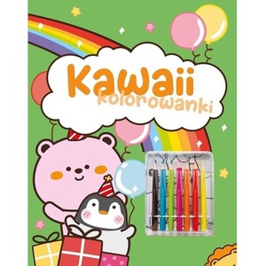 Kawaii kolorowanki zielona