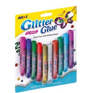 Klej Glitter Glue classic 10 kolorów blister AMOS