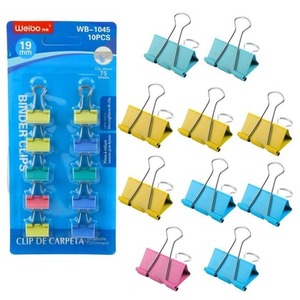 Klipsy biurowe kolorowe 10szt