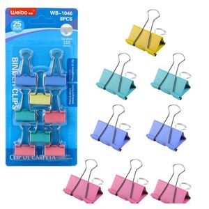 Klipsy biurowe kolorowe 8szt