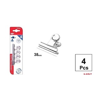 Klipsy biurowe metalowe srebrne 38mm 4szt