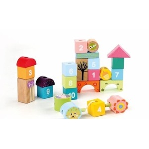 Klocki drewniane Liczby 24el