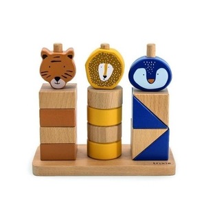 Klocki drewniane ze zwierzętami