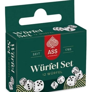 Kości do gry białe 12szt CARTAMUNDI