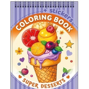 Kolorowanka 105x148 z naklejkami Desery