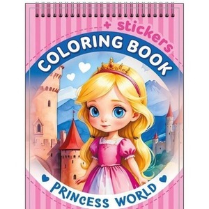 Kolorowanka 105x148 z naklejkami Świat księżniczek