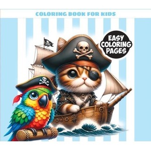 Kolorowanka 120x120 Kot - pirat